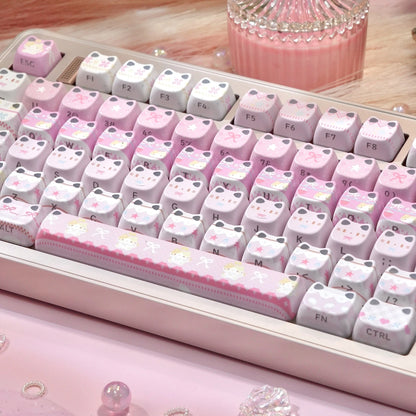 MAO Profile Kawaii Cat Ear Backlit Keycaps - 110 Keys PBT Dye-Sub | ARKTCAT