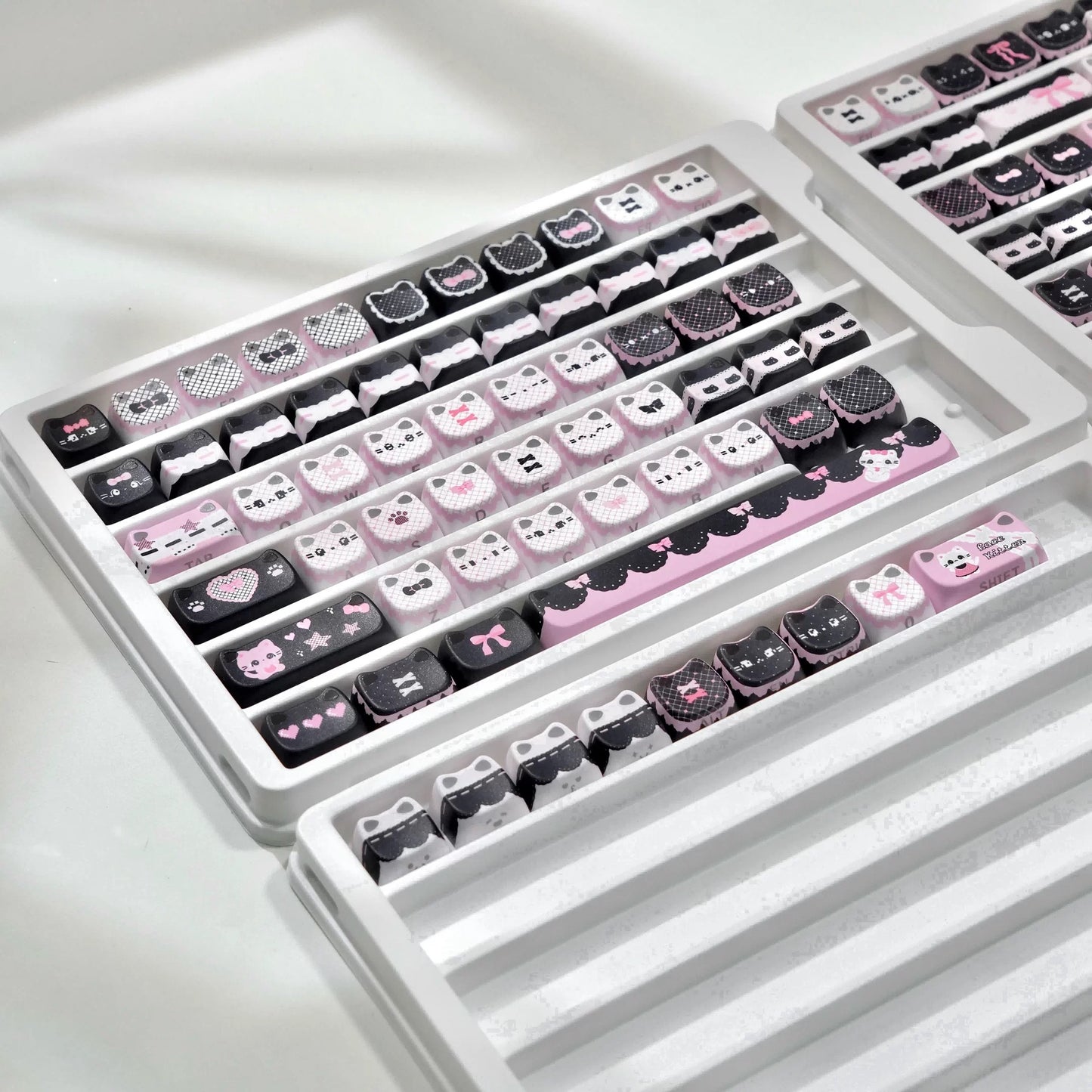 MAO Profile Kawaii Cat Ear Backlit Keycaps - 110 Keys PBT Dye-Sub | ARKTCAT