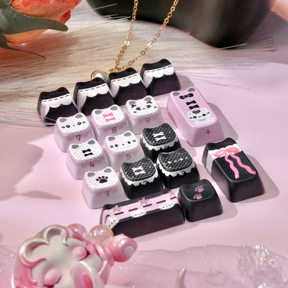 MAO Profile Kawaii Cat Ear Backlit Keycaps - 110 Keys PBT Dye-Sub | ARKTCAT