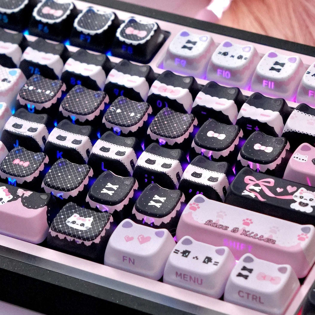 MAO Profile Kawaii Cat Ear Backlit Keycaps - 110 Keys PBT Dye-Sub | ARKTCAT