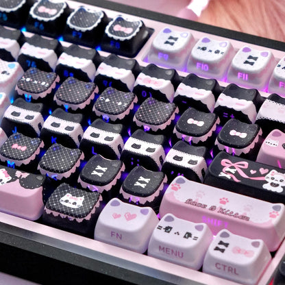 MAO Profile Kawaii Cat Ear Backlit Keycaps - 110 Keys PBT Dye-Sub | ARKTCAT