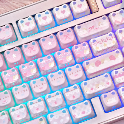 MAO Profile Kawaii Cat Ear Backlit Keycaps - 110 Keys PBT Dye-Sub | ARKTCAT