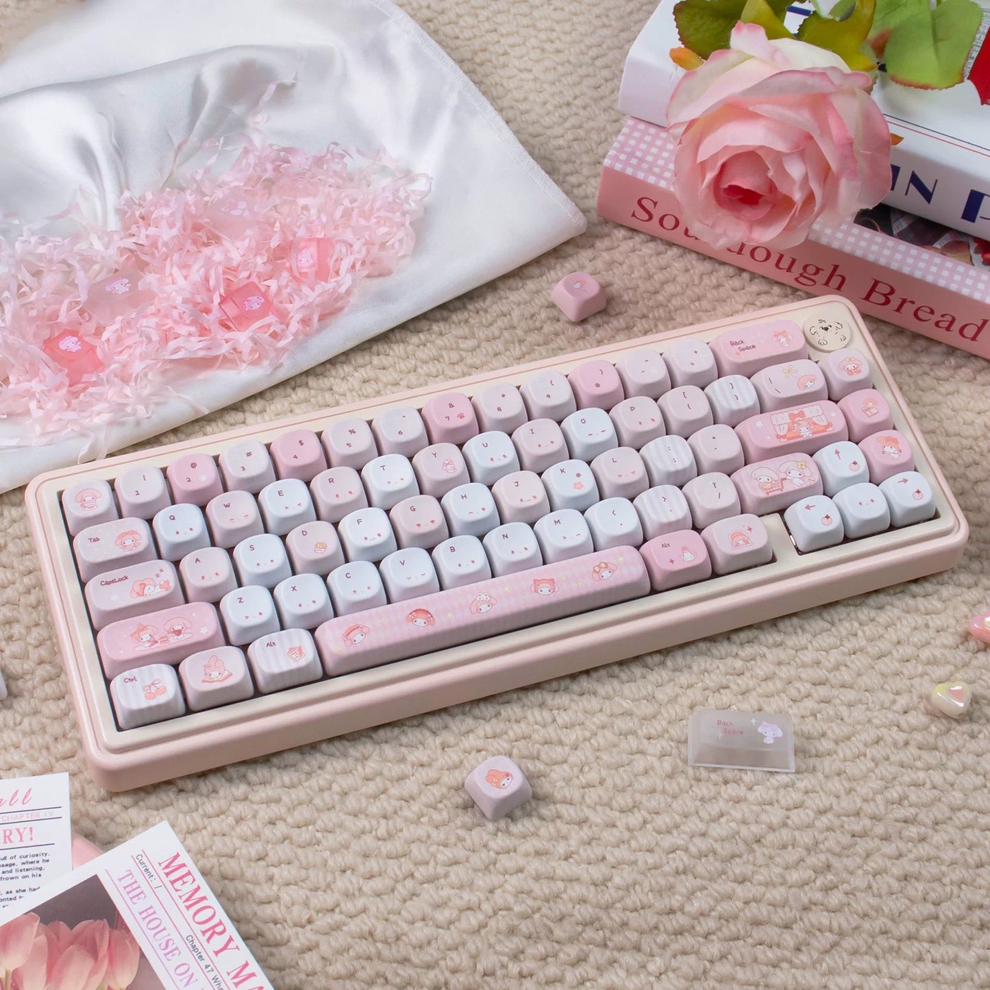 Cute Melody theme Pink Keycaps | ARKTCAT