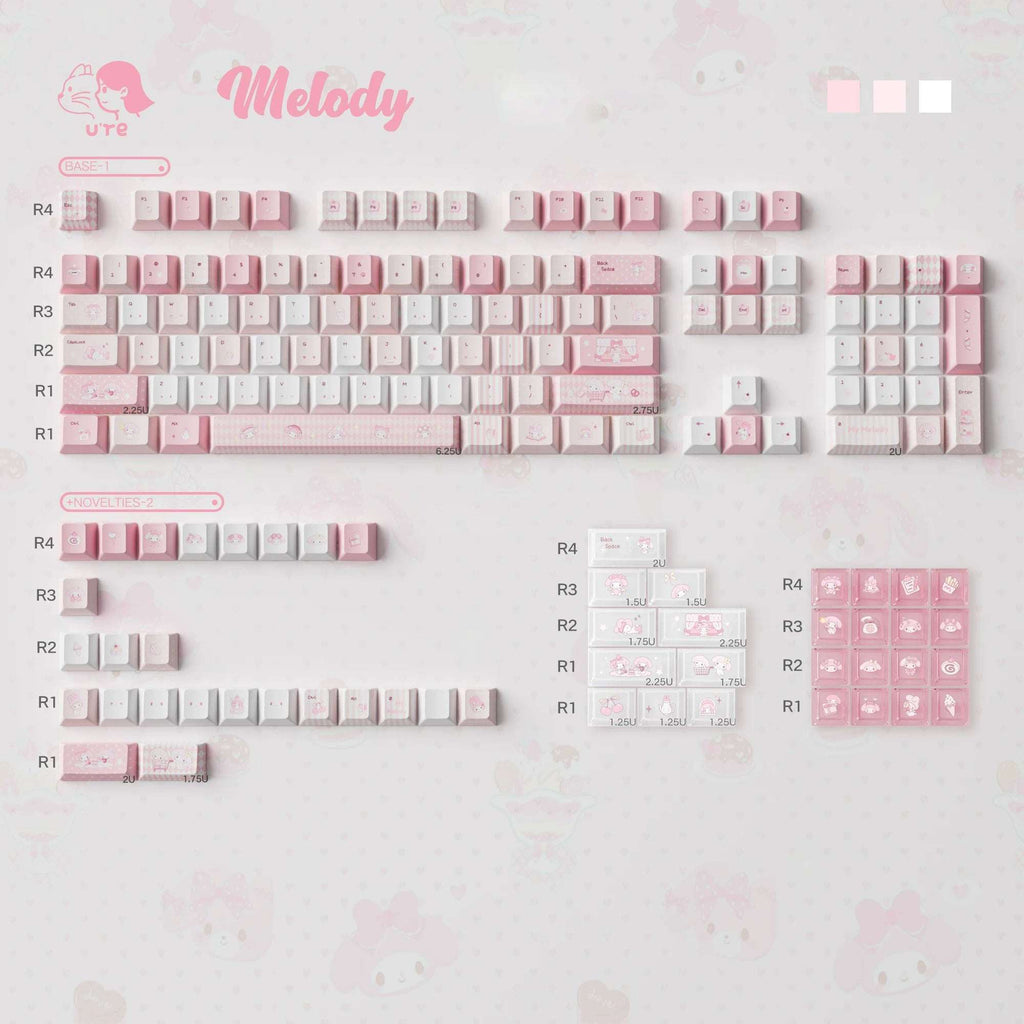 Cute Melody theme Pink Keycaps | ARKTCAT