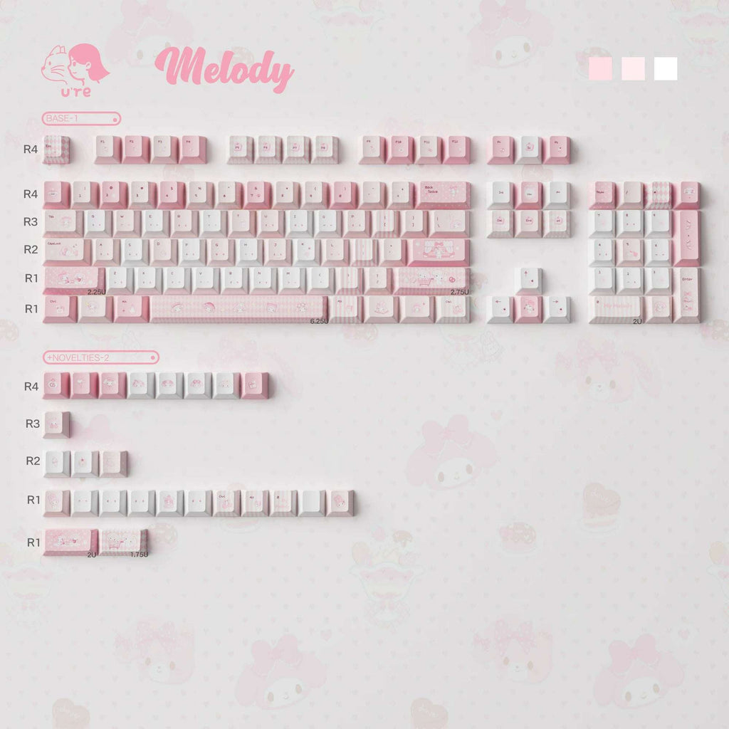 Cute Melody theme Pink Keycaps | ARKTCAT