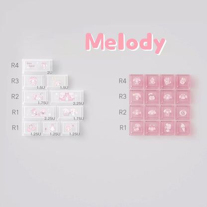 Cute Melody theme Pink Keycaps | ARKTCAT