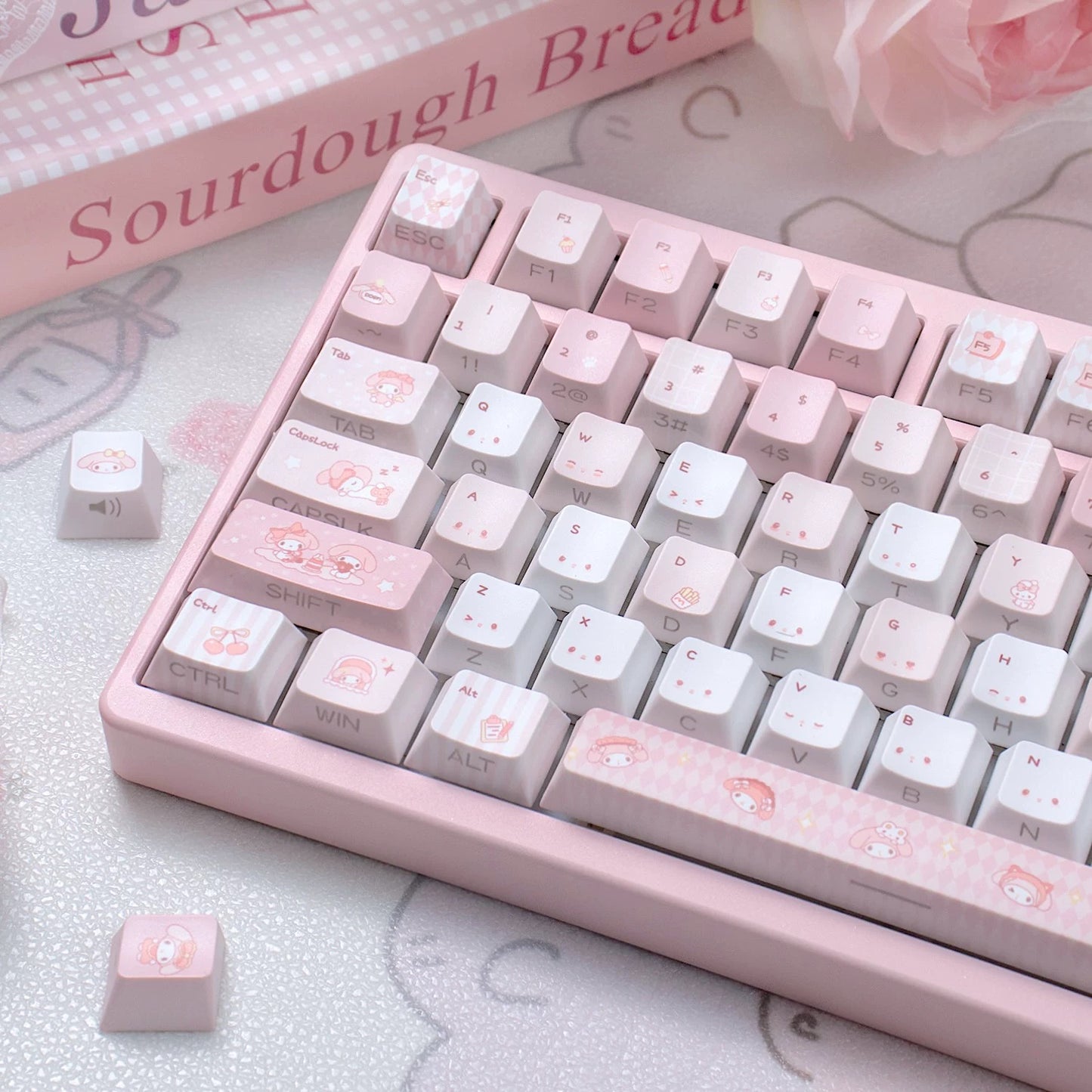Cute Melody theme Pink Keycaps | ARKTCAT