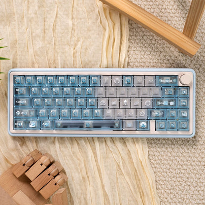 Meow Dessert Shop Kawaii Keycaps 136 Keys Pink Blue Purple Foggy Translucent | ARKTCAT