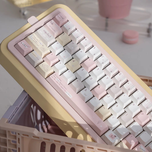 Energy Boost PBT Keycaps Set, 5-Side Dye-Sublimation cherry Profile Cute Food Themed Mechanical Keyboard Keycaps