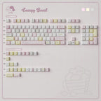 Energy Boost PBT keycap set 104 keys - cute food themed dye-sublimation mechanical keyboard keycaps