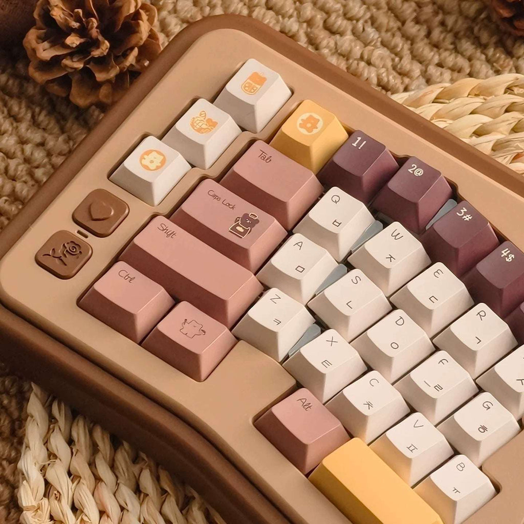 Butter Bear Keycaps Set | Cute PBT Dye-Sub Cartoon Keycaps – ARKTCAT