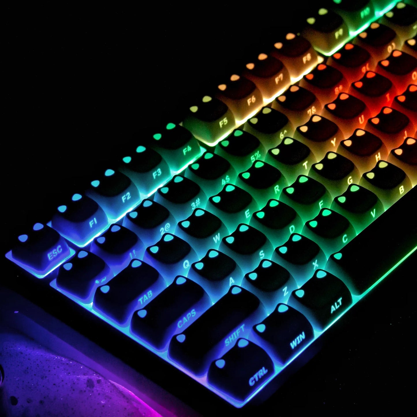 MAO Profile Kawaii Cat Ear Backlit Keycaps - 110 Keys PBT Dye-Sub | ARKTCAT