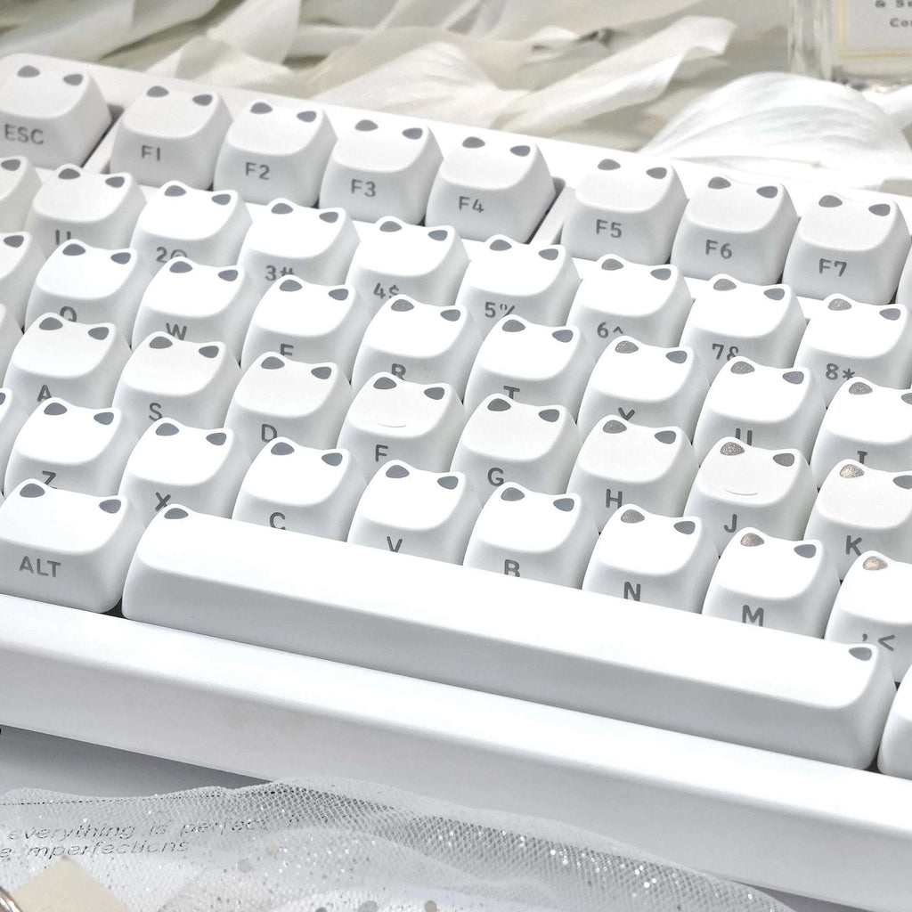 MAO Profile Kawaii Cat Ear Backlit Keycaps - 110 Keys PBT Dye-Sub | ARKTCAT