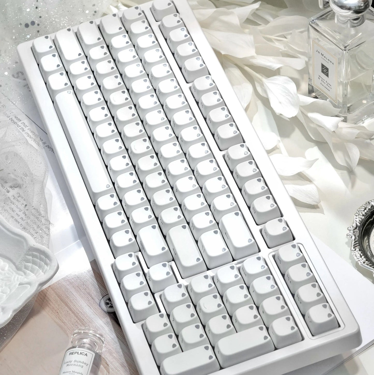 MAO Profile Kawaii Cat Ear Backlit Keycaps - 110 Keys PBT Dye-Sub | ARKTCAT