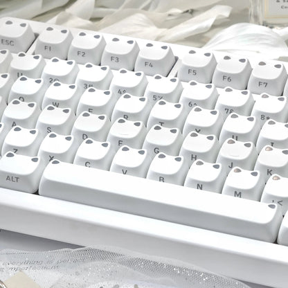 MAO Profile Kawaii Cat Ear Backlit Keycaps - 110 Keys PBT Dye-Sub | ARKTCAT