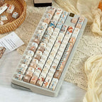 Bakery & Coffee Shop Theme Keycaps | PBT Five-Sided Dye-Sub Cherry Profile