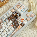 Bakery & Coffee Shop Theme Keycaps | PBT Five-Sided Dye-Sub Cherry Profile