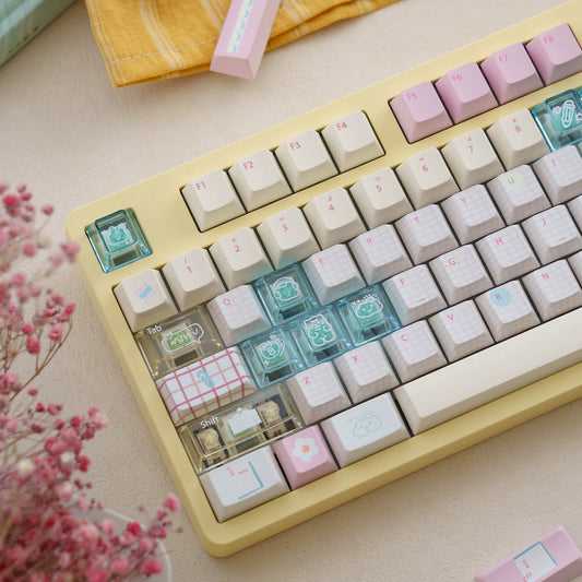 Summer Journal Keycaps - Kawaii PBT & PC Set | MOA & Cherry Profile