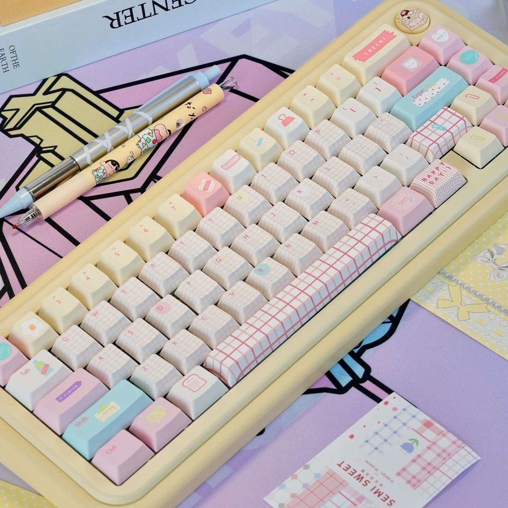 Summer Journal Keycaps - Kawaii PBT & PC Set | MOA & Cherry Profile