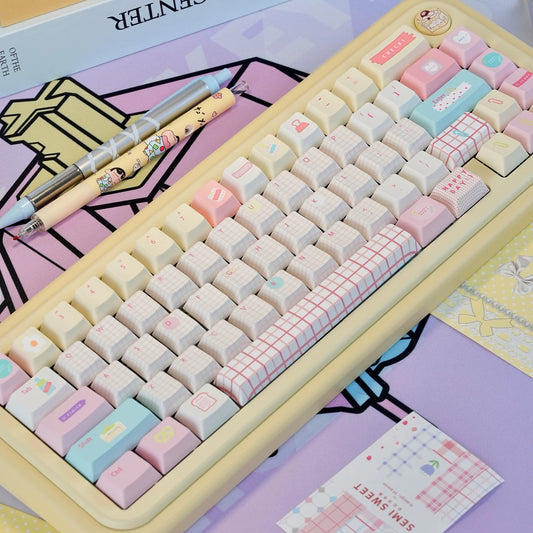 Summer Journal Keycaps - Kawaii PBT & PC Set | MOA & Cherry Profile