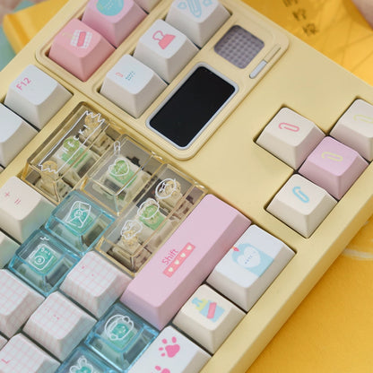 Summer Journal Keycaps - Kawaii PBT & PC Set | MOA & Cherry Profile