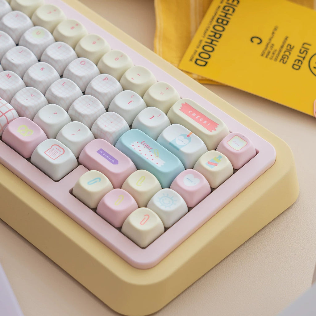 Summer Journal Keycaps - Kawaii PBT & PC Set | MOA & Cherry Profile