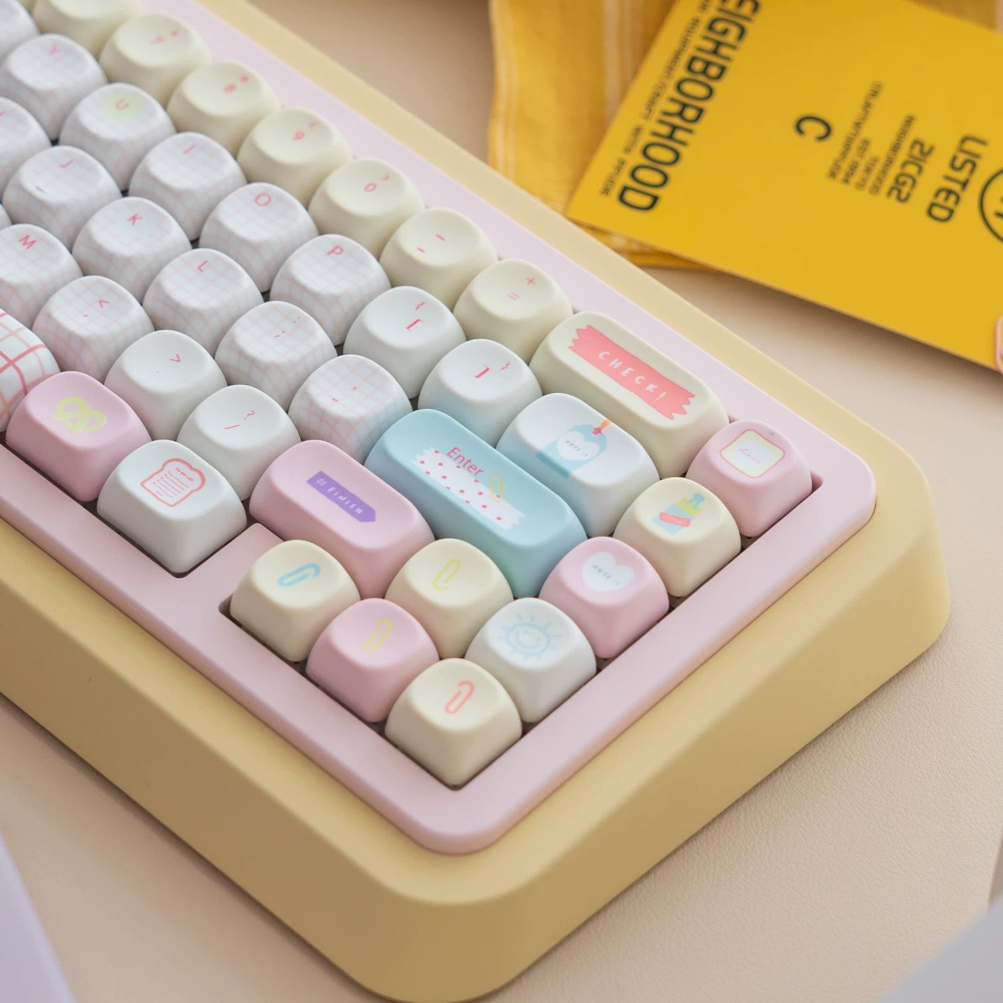 Summer Journal Keycaps - Kawaii PBT & PC Set | MOA & Cherry Profile