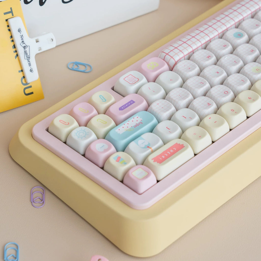 Summer Journal Keycaps - Kawaii PBT & PC Set | MOA & Cherry Profile