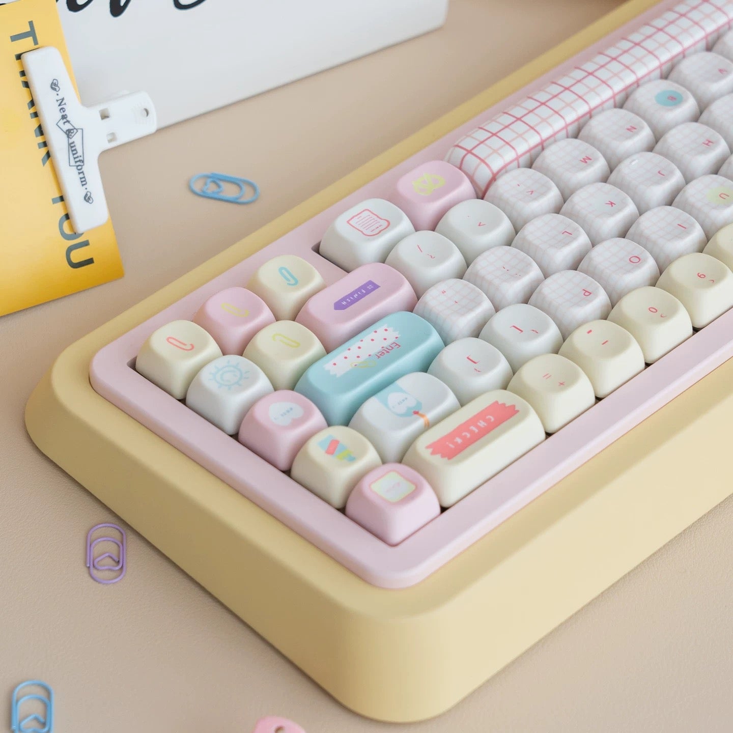 Summer Journal Keycaps - Kawaii PBT & PC Set | MOA & Cherry Profile