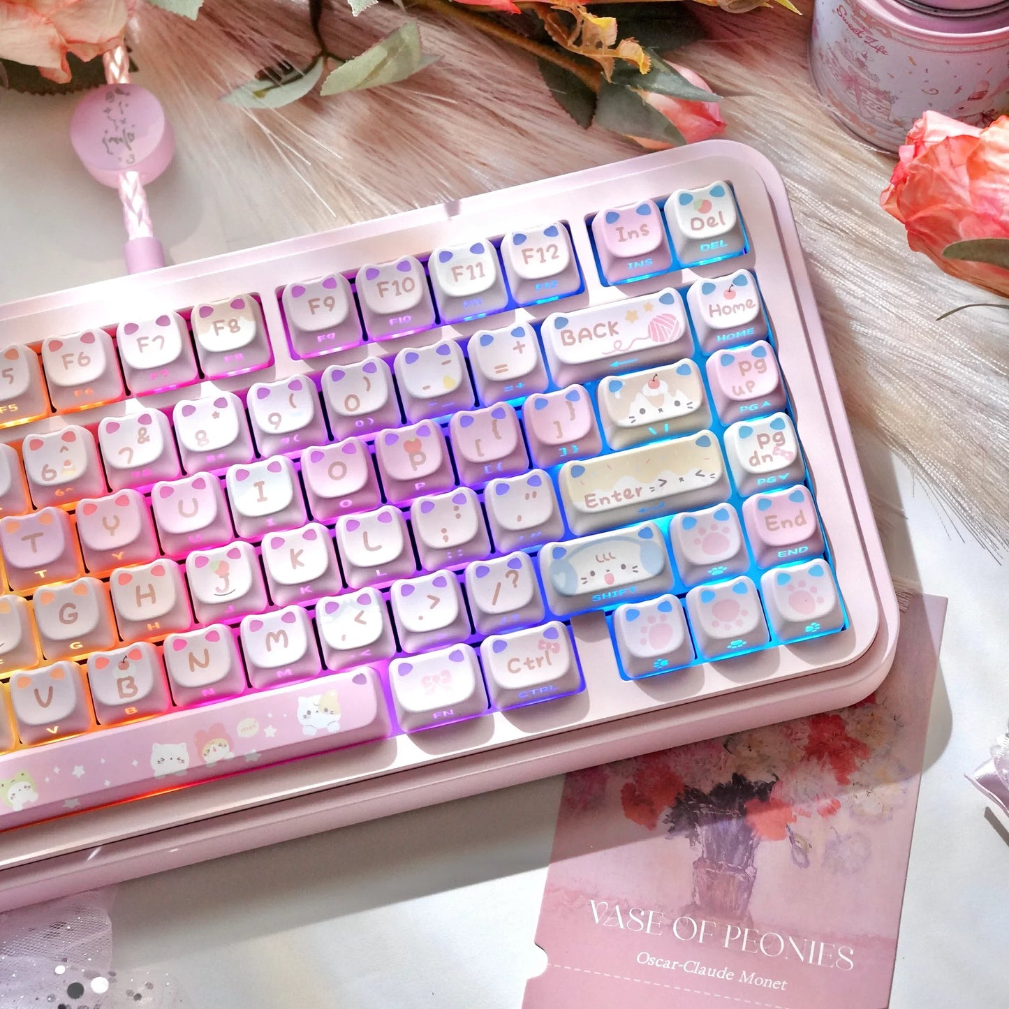 Meow Meow Squad Keycap Set  113 keys– MAO Profile Cat Ear | ARKTCAT x MaorBeng