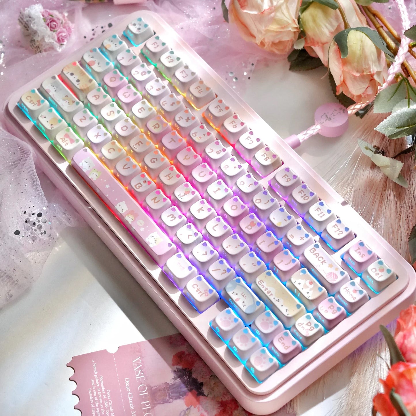 Meow Meow Squad Keycap Set  113 keys– MAO Profile Cat Ear | ARKTCAT x MaorBeng