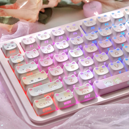 Meow Meow Squad Keycap Set  113 keys– MAO Profile Cat Ear | ARKTCAT x MaorBeng