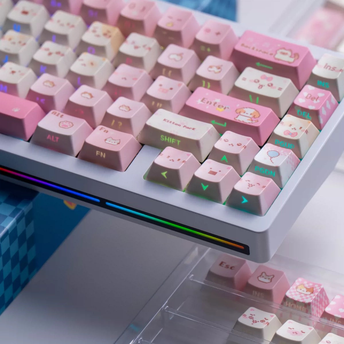 Pixel Meow Meow Keycaps –Cherry Profile PBT + PC | ARKTCAT x SOULCAT