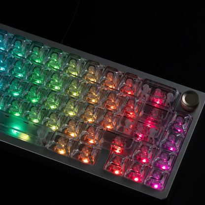 Star Prism Clear PC Keycaps – ASA Profile RGB Shine-Through