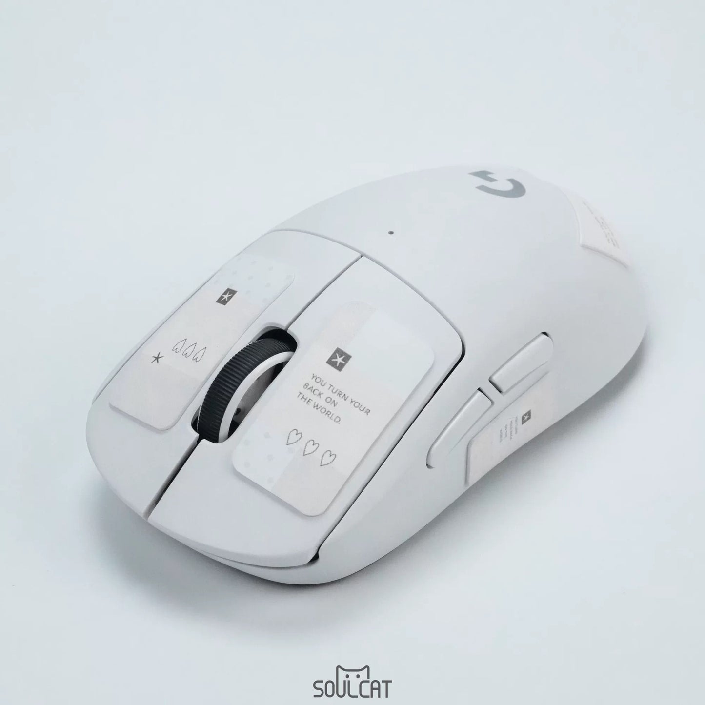 Gray-Pink Complex Mouse Grip Tape | Anti-Slip & Sweat-Absorbent | Arktcat x Soulcat