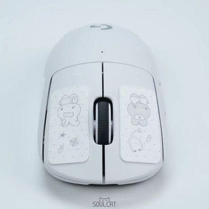 Aqua Diary Mouse Grip Tape | Cute Nurse Bunny Anti-Slip Sticker | Arktcat x Soulcat