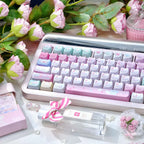 Pastel Cyber Cat Gradient Metallic Keycaps – MAO Profile 113-Key Set | ARKTCAT