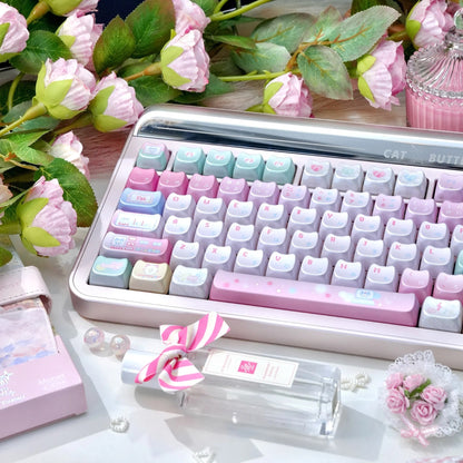 Pastel Cyber Cat Gradient Metallic Keycaps – MAO Profile 113-Key Set | ARKTCAT