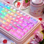 Rainbow Jelly Cat Double-Layer PC Keycaps | ARKTCAT x MAORBENG
