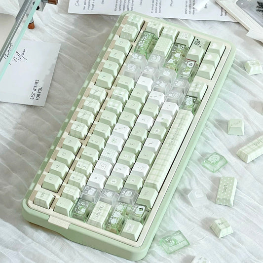 Forest Whispers Green Minimalist PBT Keycap Set | ARKTCAT