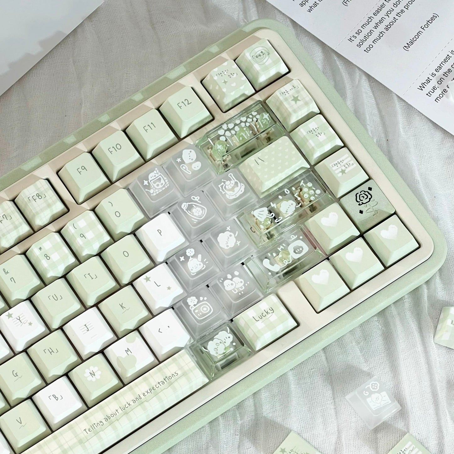 Forest Whispers Green Minimalist PBT Keycap Set | ARKTCAT