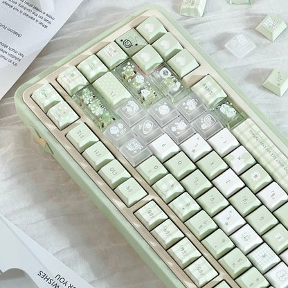 Forest Whispers Green Minimalist PBT Keycap Set | ARKTCAT
