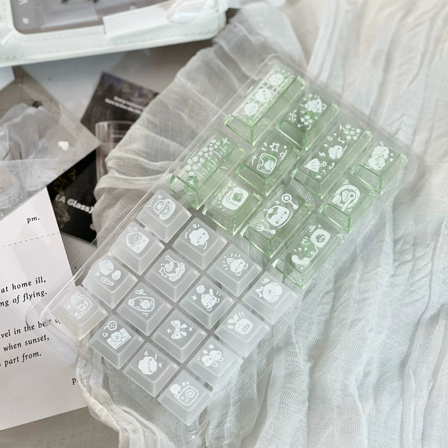 Forest Whispers Green Minimalist PBT Keycap Set | ARKTCAT