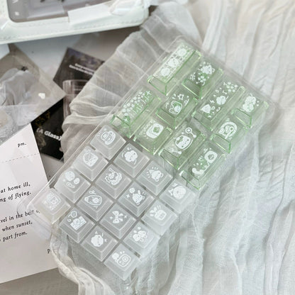 Forest Whispers Green Minimalist PBT Keycap Set | ARKTCAT
