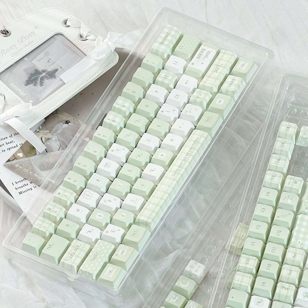 Forest Whispers Green Minimalist PBT Keycap Set | ARKTCAT