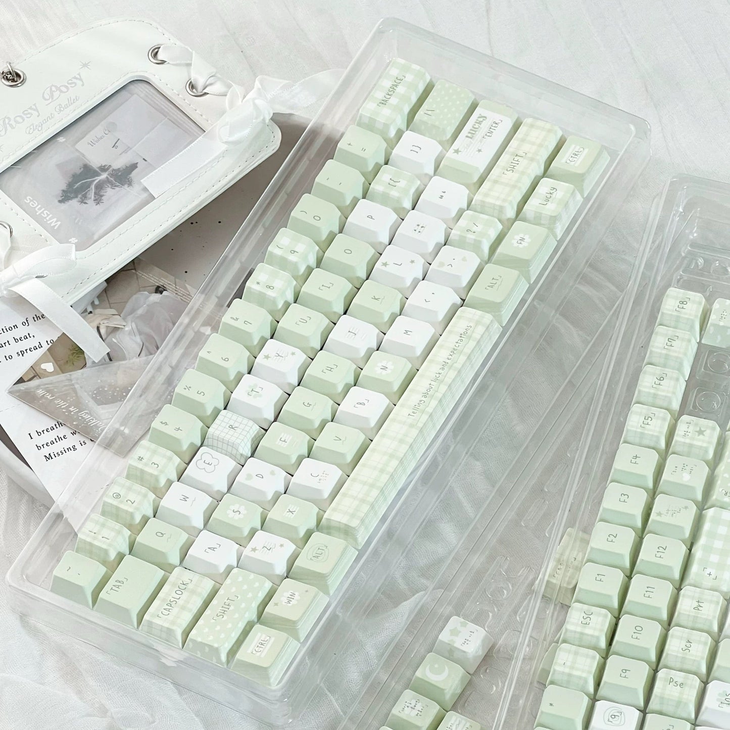 Forest Whispers Green Minimalist PBT Keycap Set | ARKTCAT