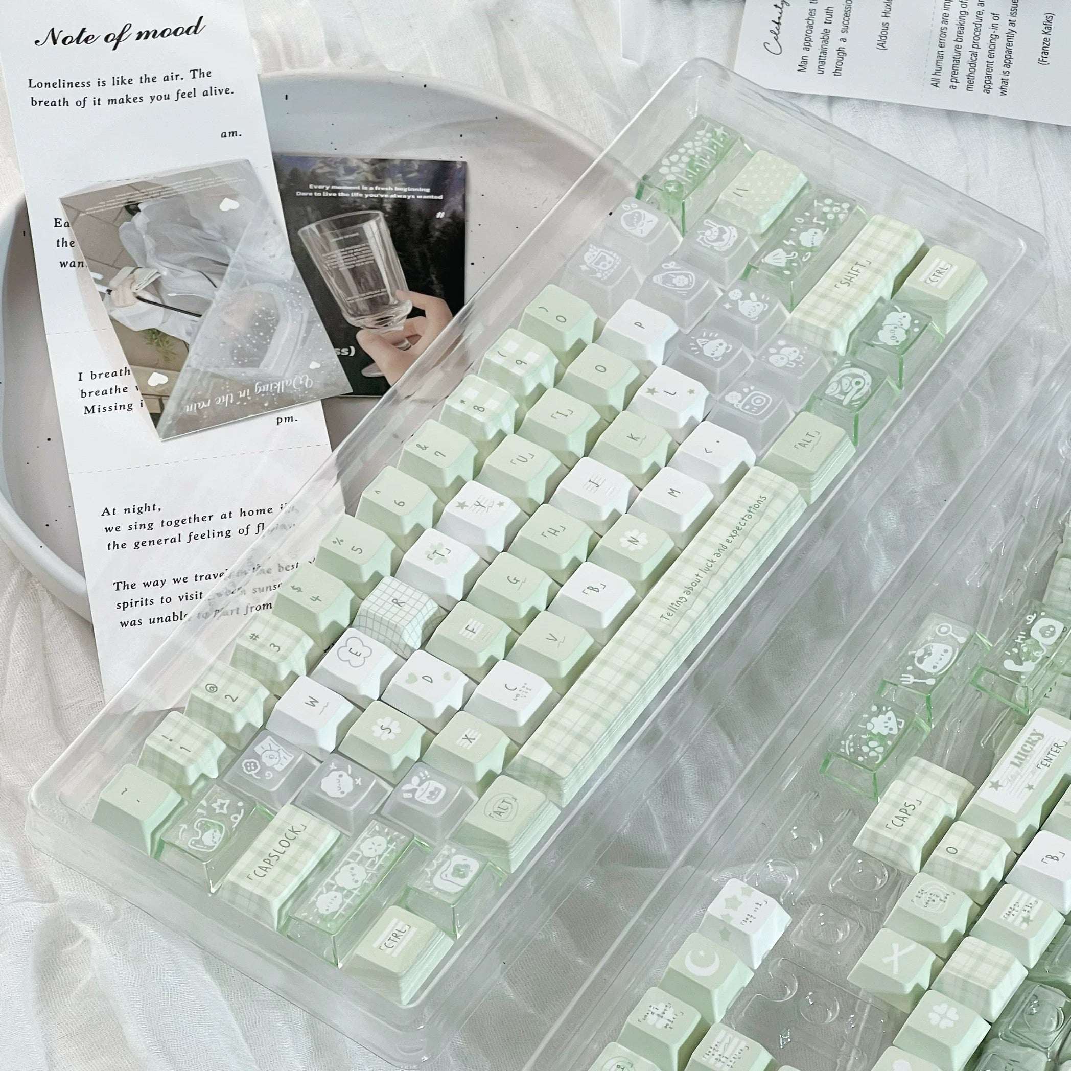 Forest Whispers Green Minimalist PBT Keycap Set | ARKTCAT
