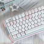 Somnambulism Kawaii Pink & White PBT Keycap Set - 131 keys | ARKTCAT