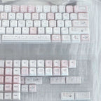 Somnambulism Kawaii Pink & White PBT Keycap Set - 131 keys | ARKTCAT