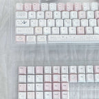 Somnambulism Kawaii Pink & White PBT Keycap Set - 131 keys | ARKTCAT